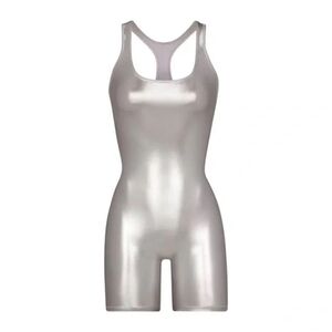 Skims Metallic Swim Cycle One Piece Swimsuit
